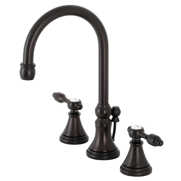 KS2985TAL Tudor Widespread Bathroom Faucet W/ Brass Pop-Up, Bronze